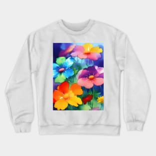 Rainbow Florals Crewneck Sweatshirt